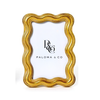 Wave Scalloped Gold Leaf Photo Frame, 4" x 6"