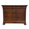 Louis Philippe Style Gray Marble Top Commode