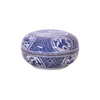 Blue and White Bird and Flower Circular Box