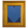 Mini Heart Navy/Cerulean Acrylic Painting by Ron Giusti