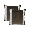 Schumacher Velvet Pillows with Grenelle Trim, Pair