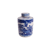 Blue and White Bird and Flower Tea Tin