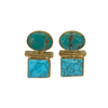 Jan Mclaughlin Earrings - Double Turquoise