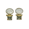 Jan Mclaughlin Earrings - Mother of Pearl + Peridot