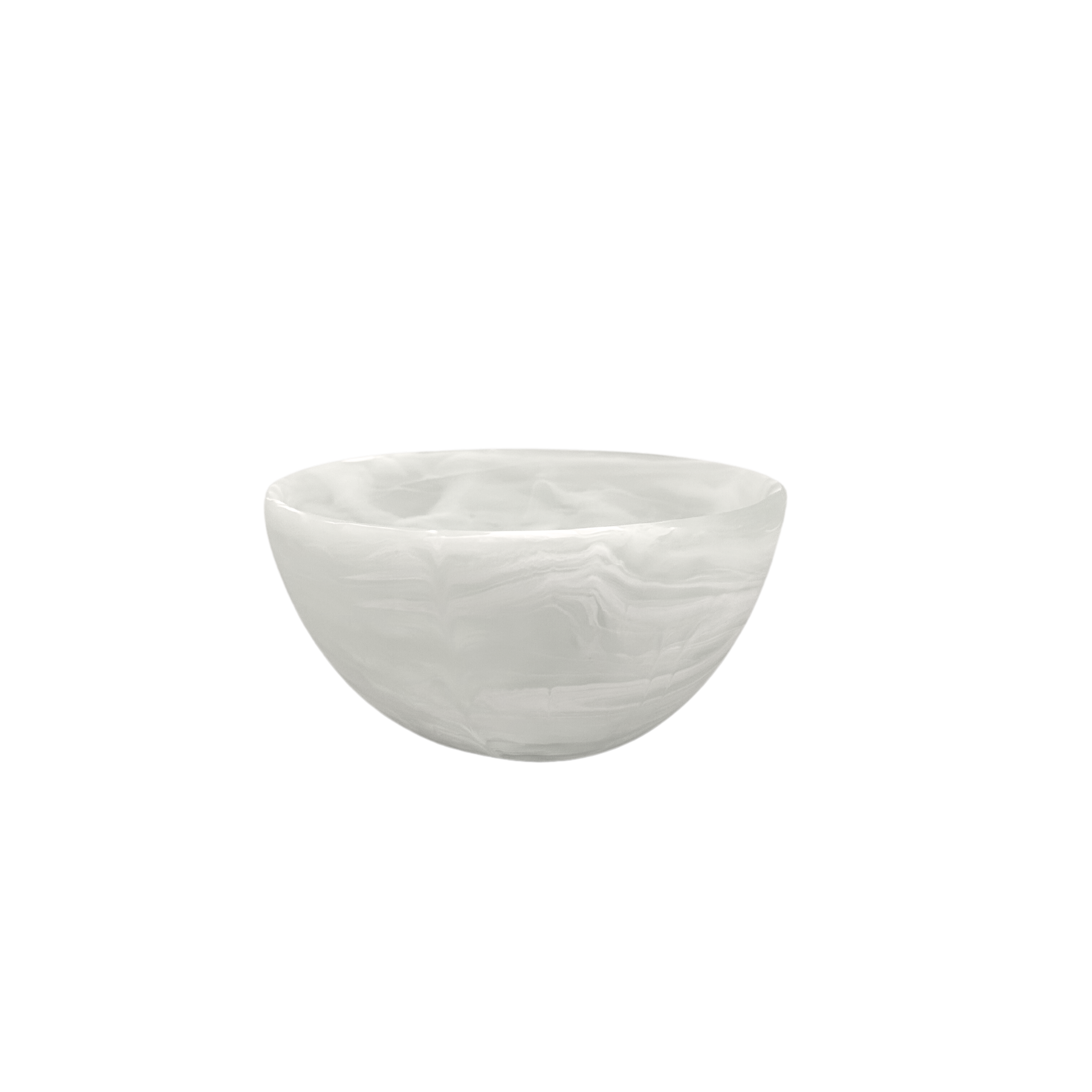 Resin Wave Bowl, Small, White Swirl