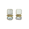 Jan Mclaughlin Earrings - Agate + Pearl