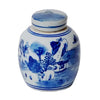 Blue and White Porcelain Mini Landscape Round Jar