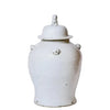 Rustic White Porcelain Temple Jar