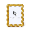 Wave Scalloped Gold Leaf Photo Frame, 5" x 7"