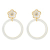 ASHA Boboli Hoop Earrings, Mother of Pearl