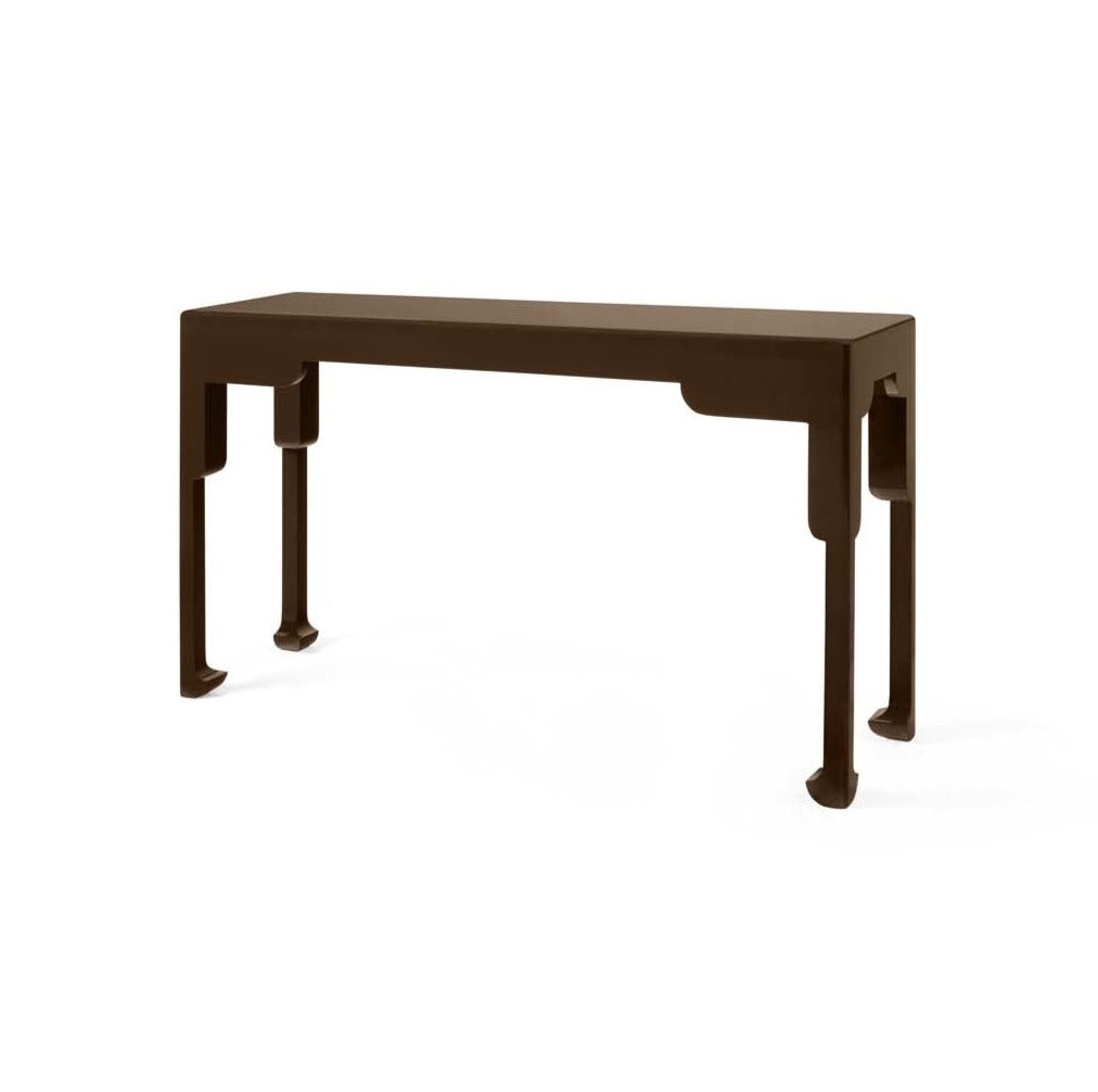Gazebo Console Table, Chocolate by The Lacquer Company