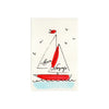 Bon Voyage Red Boat Good Luck Card - Red