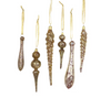 Spindle Fragment Antique Gold Set of 6