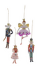 Nutcracker Assortment Ornaments, Set of 4