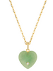 Jade Heart Pendant Necklace