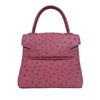 Ostrich Mini Handbag by Scotstyle, Raspberry