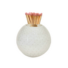 White Handblown Glass Match Striker with Matches