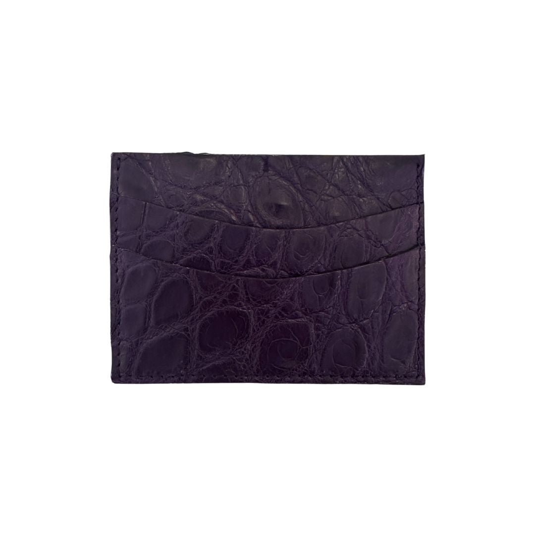 Crocodile Card Holder by Scotstyle, Eggplant