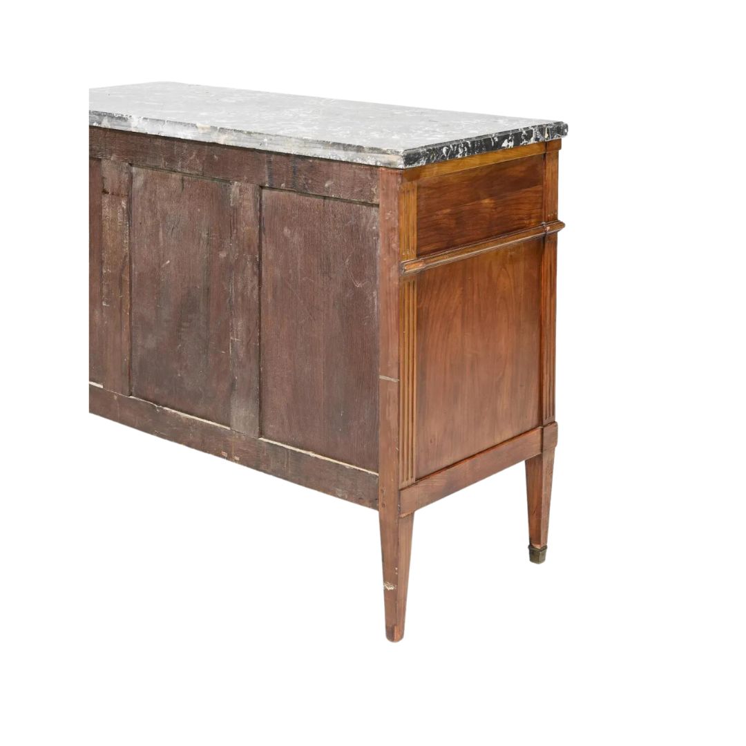 Louis XVI Style Commode with Black Marble Top