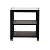 Pair of Lafeu Side Tables, Black Faux Shargreen