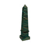 Bespoke Hand-Marbled Paper Obelisk with Plinth, Dark Green