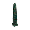 Bespoke Hand-Marbled Paper Obelisk with Plinth, Dark Green