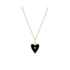 Amaya Heart Black Enamel Necklace