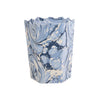 Scallop Waste Bin Hand-Marbled in Ocean Wave