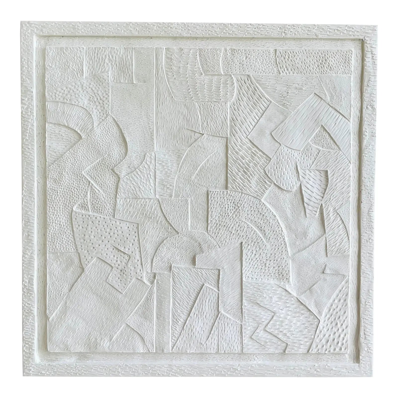 Cubist Relief Plaster Painting