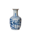 Peacock Blue and White Porcelain Mallet Vase