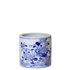 Small Blue and White Porcelain Bird and Flower Cachepot
