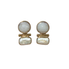 Jan Mclaughlin Earrings - White Agate & Mother of Pearl