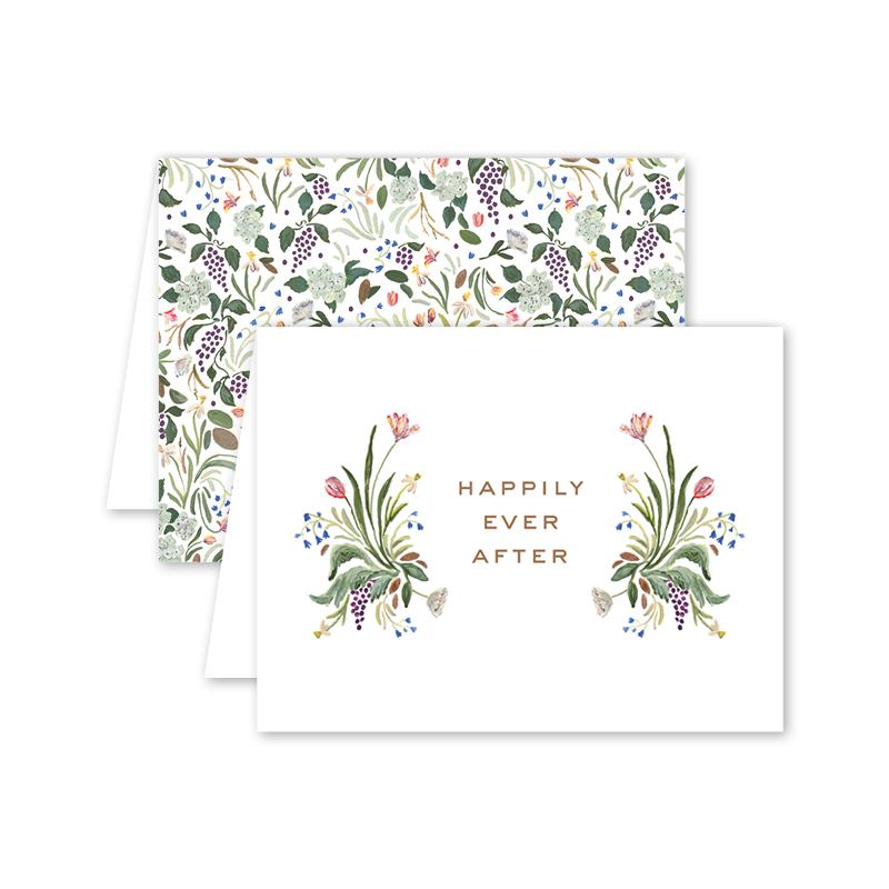 Happily Ever After Seasons Wedding Card