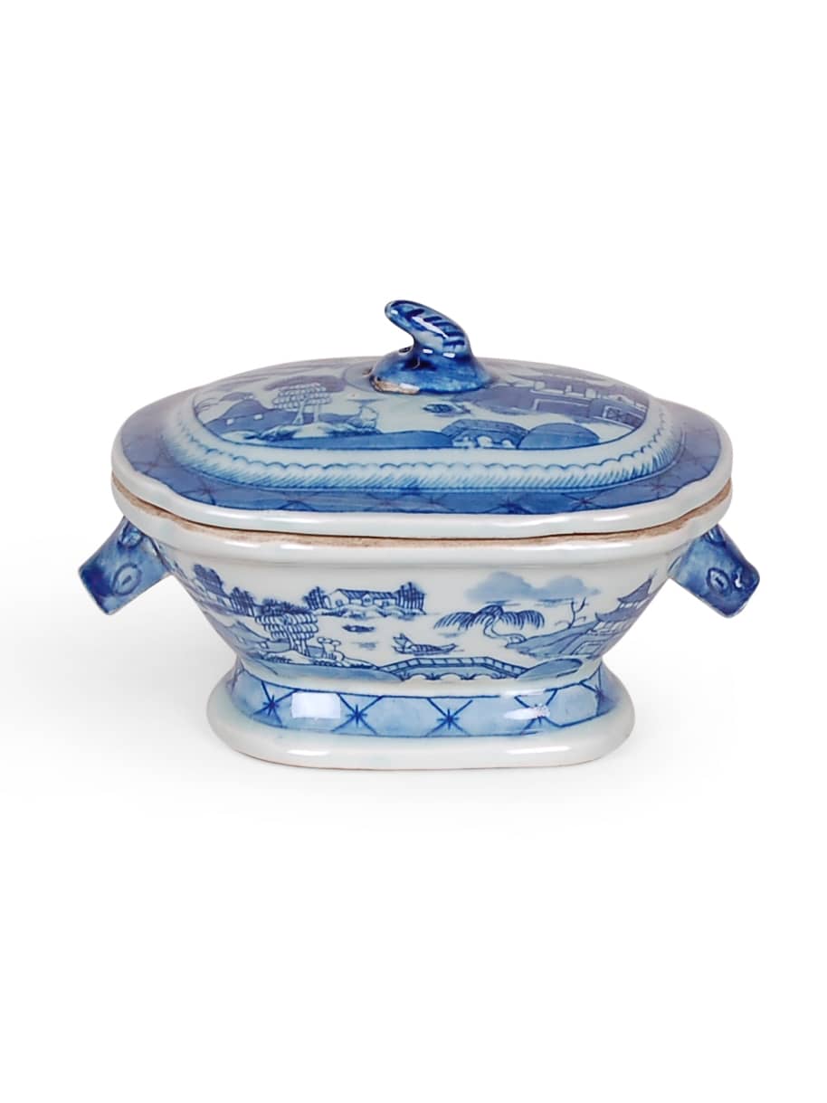 Blue and White Canton Tureen