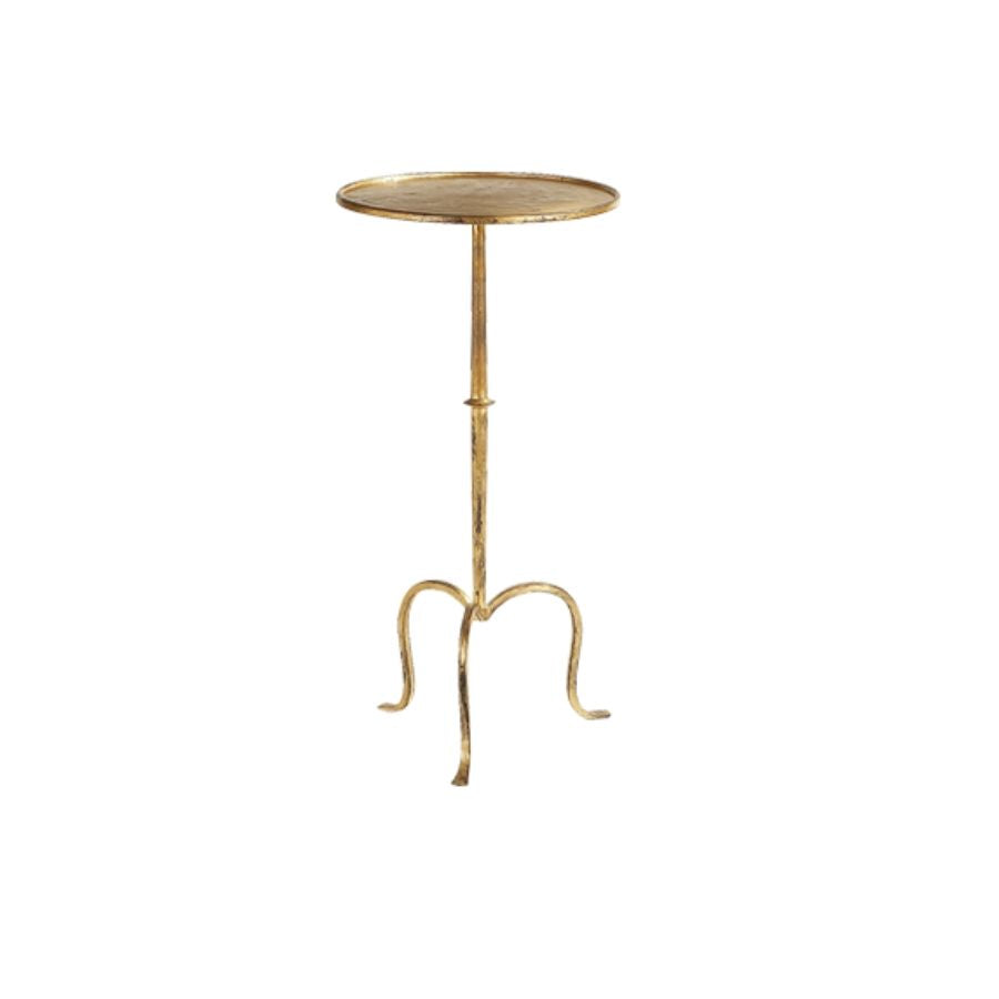 Hand-Forged Martini Table in Gilded Iron 