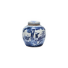 Blue and White mini jar with kids playing under tree motif 