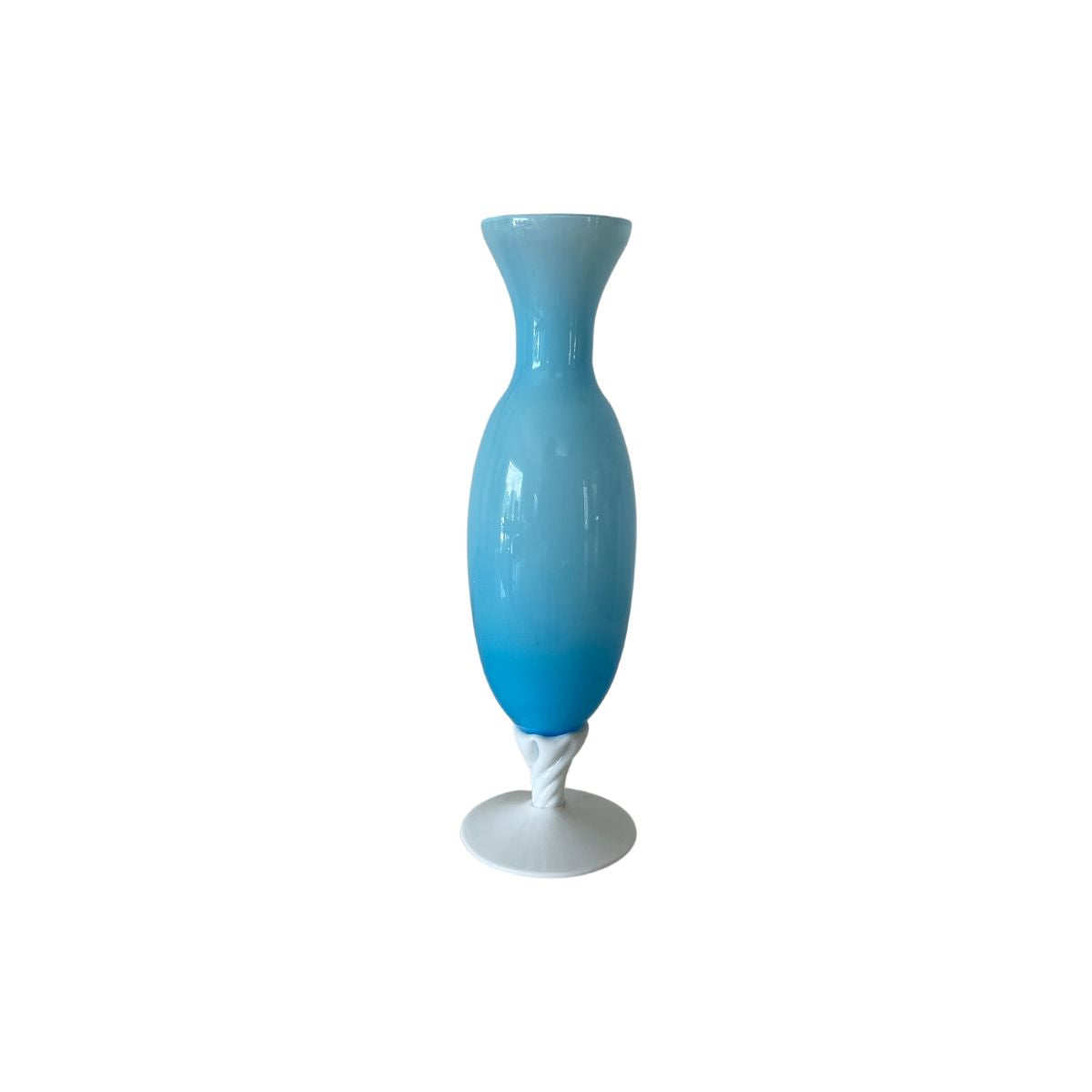 Vintage Blue Murano Glass Vase, Small
