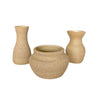 Handmade Ceramic Vases, Set of 3, Birch