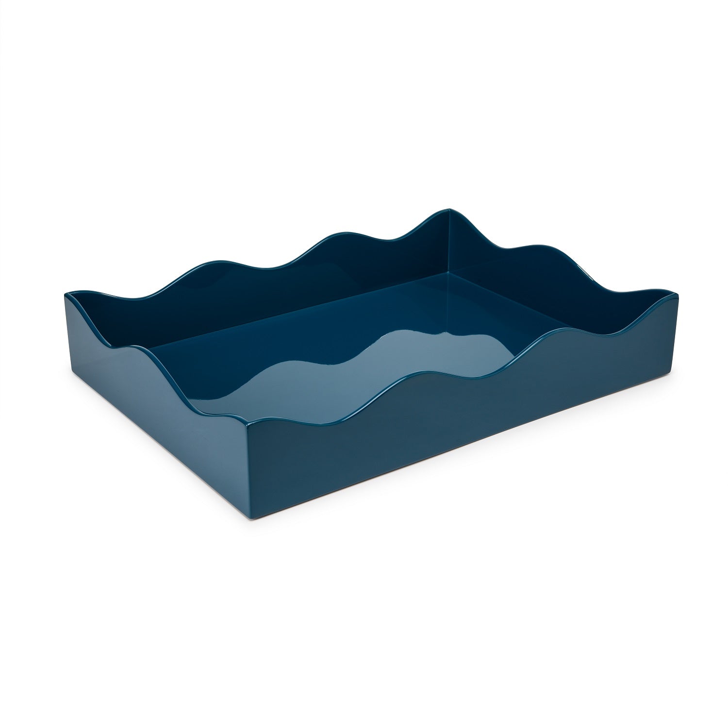 Large Lacquer Tray, Marine Blue, by The Lacquer Company