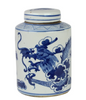 Blue and White Mini Tea Jar Dragon