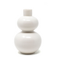 Double Lobed White Mini Vase