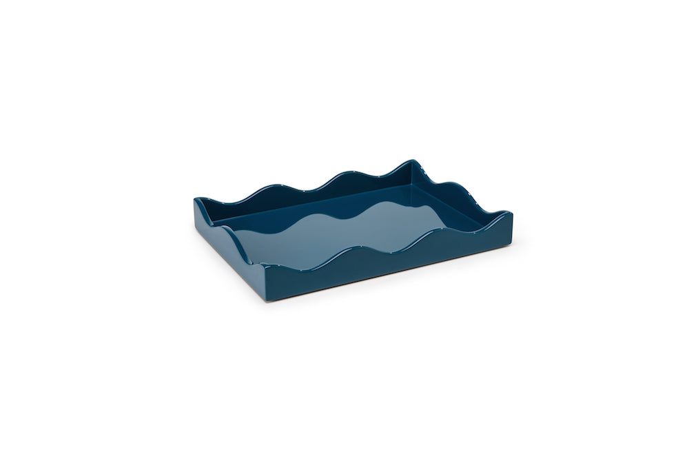 Small Lacquer Tray, Marine Blue, by The Lacquer Company
