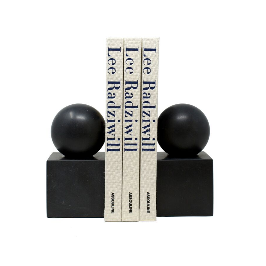 Black Marble bookends 