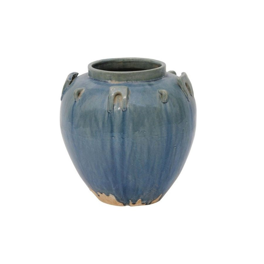 Vintage Blue Ceramic Pot