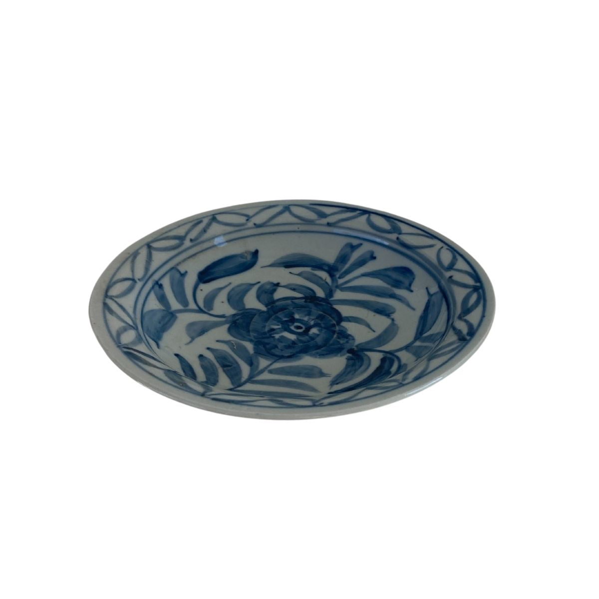 Blue and White Plate, Peony Print