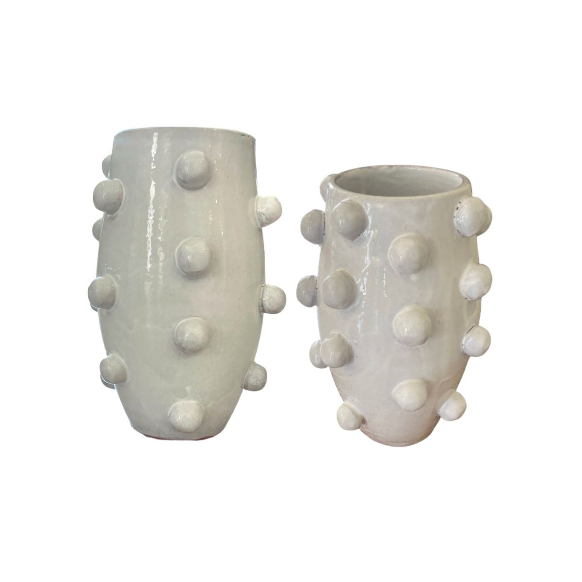 White Bubble Ceramic Vase, Large