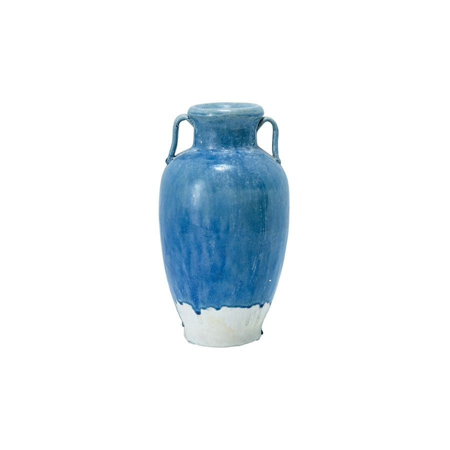 Blue Vintage Style Wine Jar with Two Handles