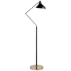 Contrast Black and Brass Finish Floor Lamp 