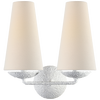 White Plaster Double Sconces