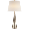 Thick Neck Burnished Silver Leaf Table Lamp 